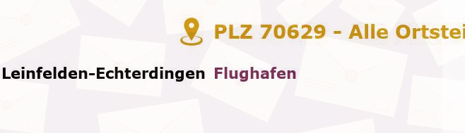 Postleitzahl 70629 Stuttgart, Baden-Württemberg - Alle Orte und Ortsteile