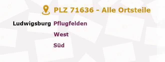 Postleitzahl 71636 Ludwigsburg, Baden-Württemberg - Alle Orte und Ortsteile