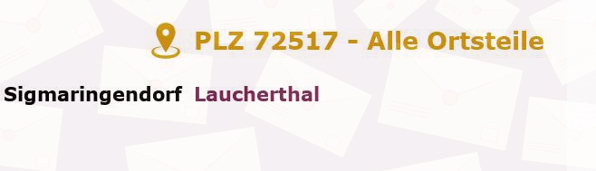 Postleitzahl 72517 Sigmaringendorf, Baden-Württemberg - Alle Orte und Ortsteile