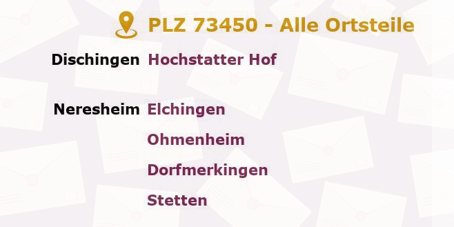 Postleitzahl 73450 Neresheim, Baden-Württemberg - Alle Orte und Ortsteile