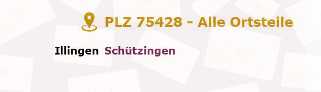 Postleitzahl 75428 Baden-Württemberg - Alle Orte und Ortsteile