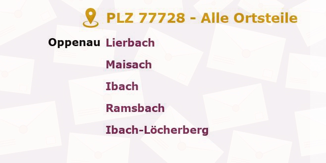 Postleitzahl 77728 Oppenau, Baden-Württemberg - Alle Orte und Ortsteile