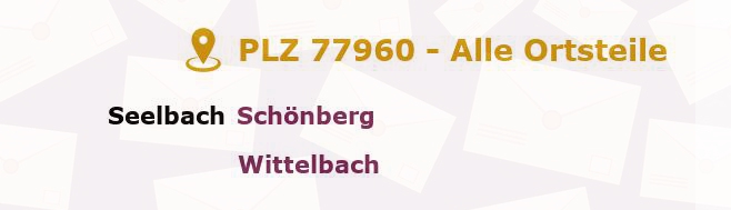 Postleitzahl 77960 Seelbach, Baden-Württemberg - Alle Orte und Ortsteile