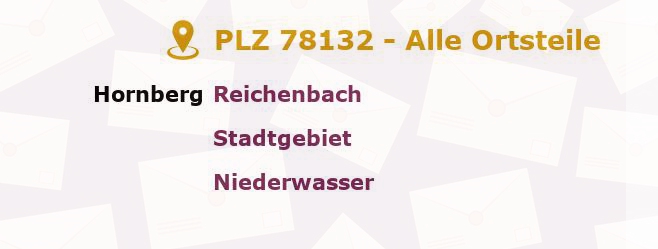 Postleitzahl 78132 Hornberg, Baden-Württemberg - Alle Orte und Ortsteile