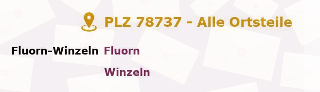 Postleitzahl 78737 Rottweil, Baden-Württemberg - Alle Orte und Ortsteile