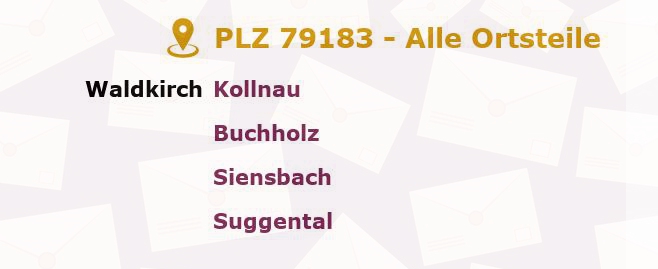 Postleitzahl 79183 Waldkirch, Baden-Württemberg - Alle Orte und Ortsteile