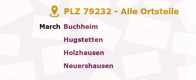 Postleitzahl 79232 Baden-Württemberg - Alle Orte und Ortsteile