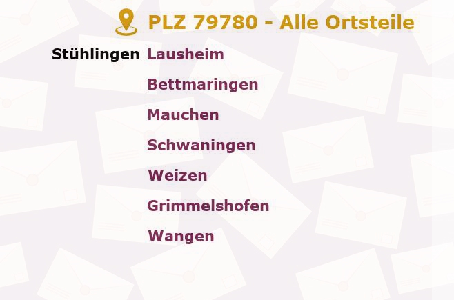 Postleitzahl 79780 Stühlingen, Baden-Württemberg - Alle Orte und Ortsteile