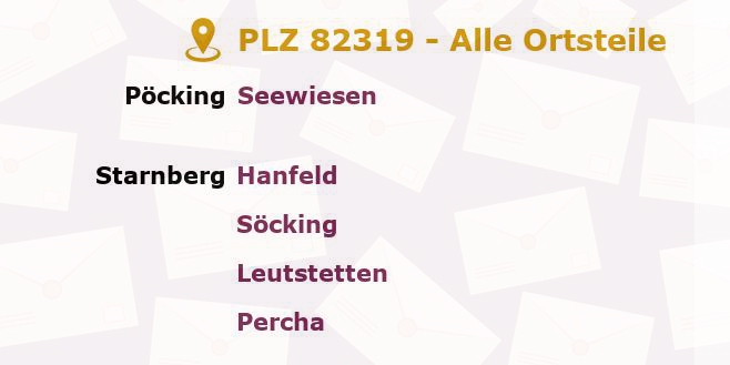 Postleitzahl 82319 Starnberg, Bayern - Alle Orte und Ortsteile