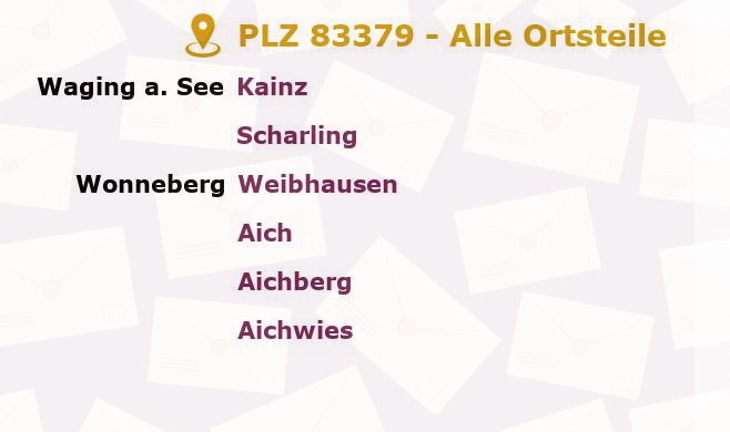 Postleitzahl 83379 Bayern - Alle Orte und Ortsteile