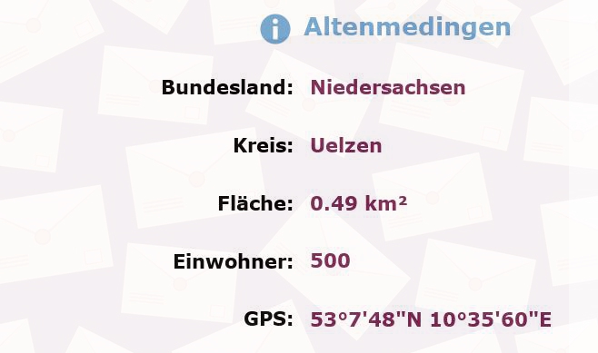 1 Postleitzahl in Altenmedingen, Niedersachsen