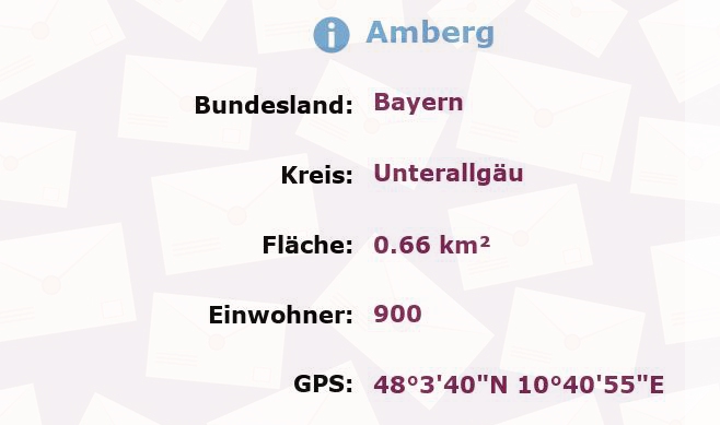 1 Postleitzahl in Amberg, Bayern