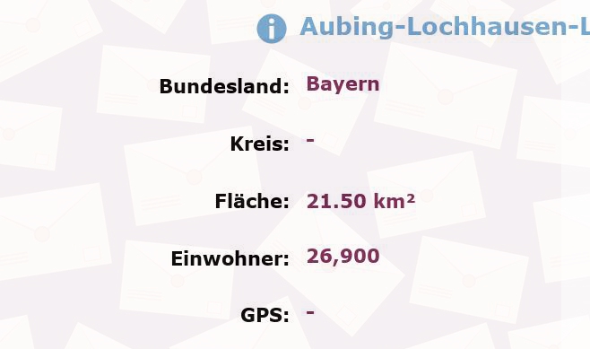 1 Postleitzahl in Aubing-Lochhausen-Langwied, Bayern