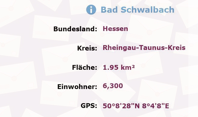 1 Postleitzahl in Bad Schwalbach, Hessen