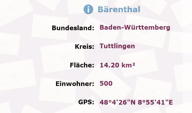 1 Postleitzahl in Bärenthal, Baden-Württemberg