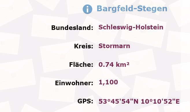 1 Postleitzahl in Bargfeld-Stegen, Schleswig-Holstein