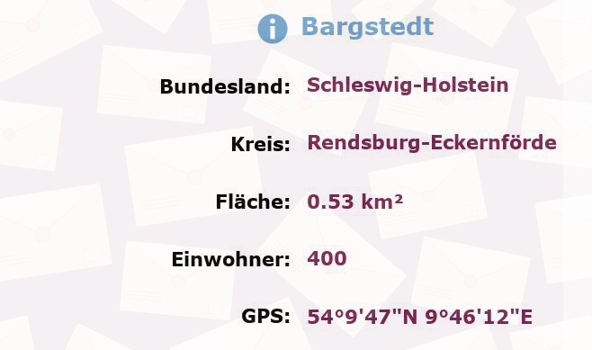 1 Postleitzahl in Bargstedt, Schleswig-Holstein