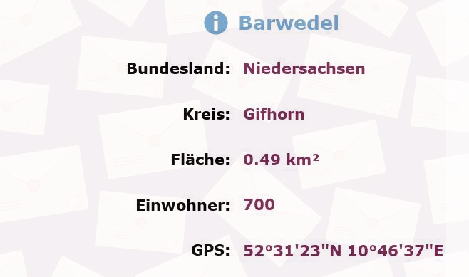 1 Postleitzahl in Barwedel, Niedersachsen