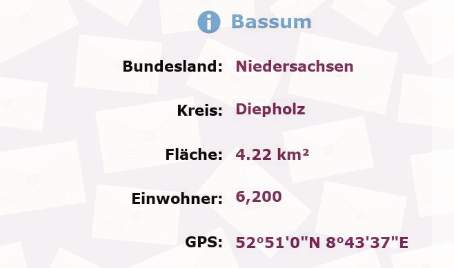 1 Postleitzahl in Bassum, Niedersachsen