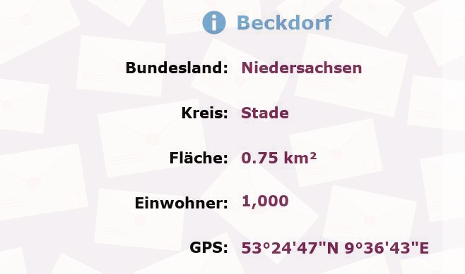 1 Postleitzahl in Beckdorf, Niedersachsen