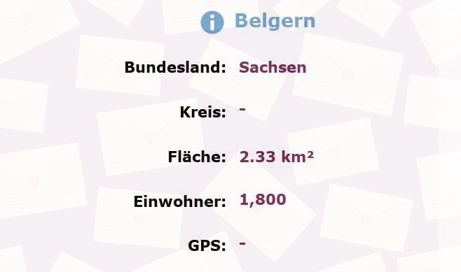 1 Postleitzahl in Belgern, Sachsen