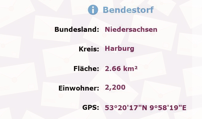 2 Postleitzahlen in Bendestorf, Niedersachsen