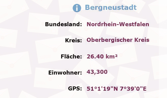 1 Postleitzahl in Bergneustadt, Nordrhein-Westfalen