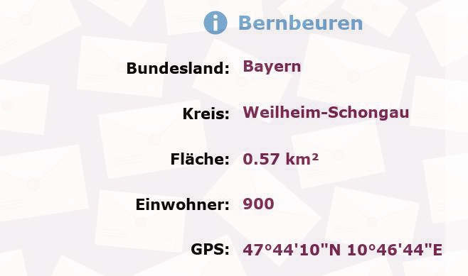 1 Postleitzahl in Bernbeuren, Bayern