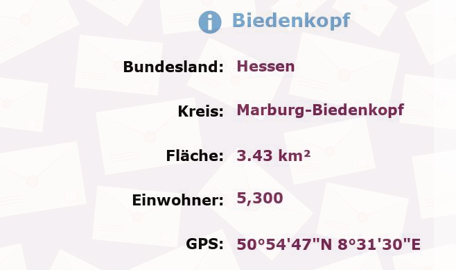 1 Postleitzahl in Biedenkopf, Hessen