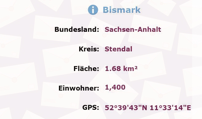 1 Postleitzahl in Bismark, Sachsen-Anhalt