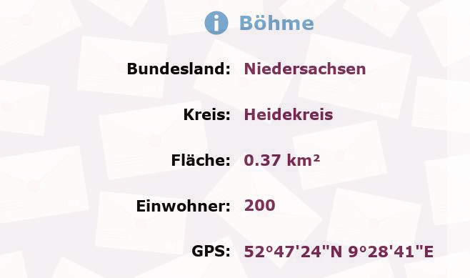 1 Postleitzahl in Böhme, Niedersachsen