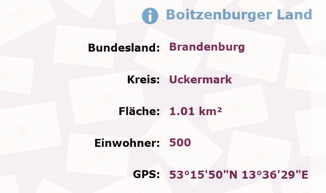 1 Postleitzahl in Boitzenburger Land, Brandenburg