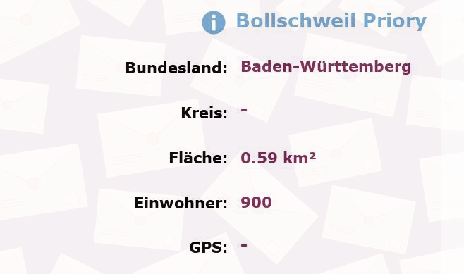 1 Postleitzahl in Bollschweil Priory, Baden-Württemberg