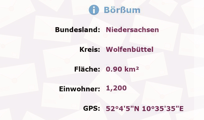 1 Postleitzahl in Börßum, Niedersachsen