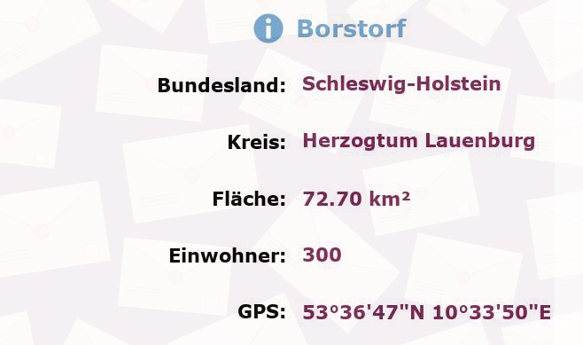 1 Postleitzahl in Borstorf, Schleswig-Holstein