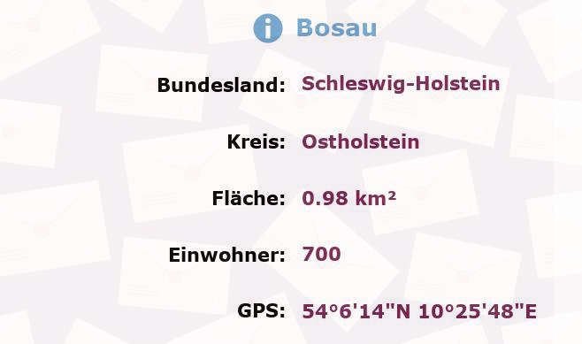 1 Postleitzahl in Bosau, Schleswig-Holstein