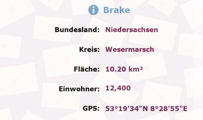 1 Postleitzahl in Brake, Niedersachsen