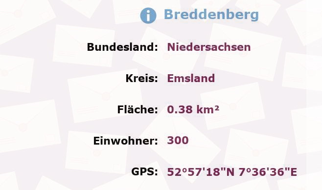 1 Postleitzahl in Breddenberg, Niedersachsen