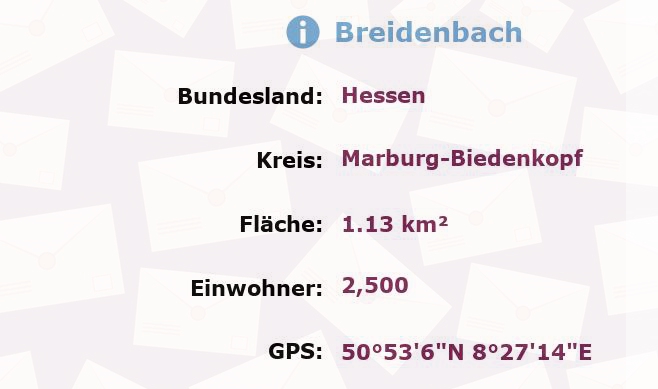 1 Postleitzahl in Breidenbach, Hessen