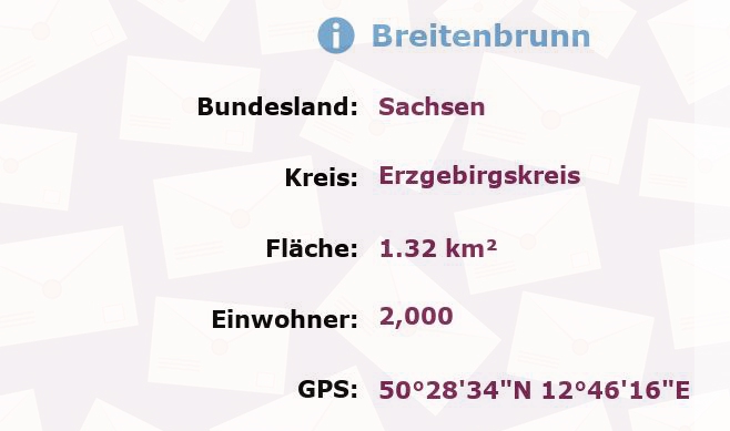 1 Postleitzahl in Breitenbrunn, Sachsen