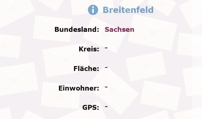 1 Postleitzahl in Breitenfeld, Sachsen