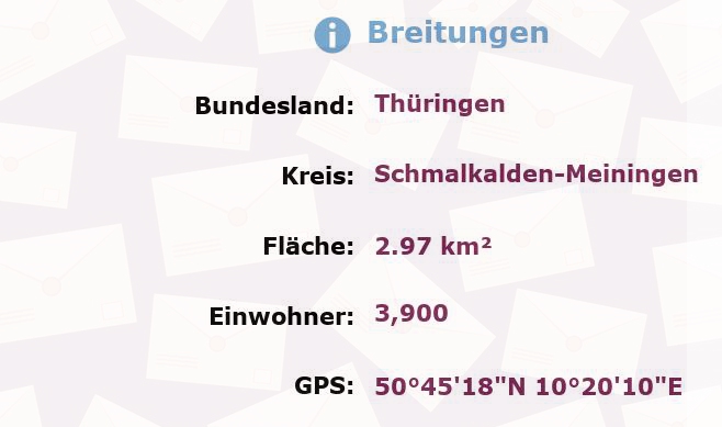 1 Postleitzahl in Breitungen, Thüringen