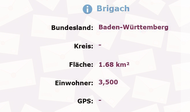 1 Postleitzahl in Brigach, Baden-Württemberg