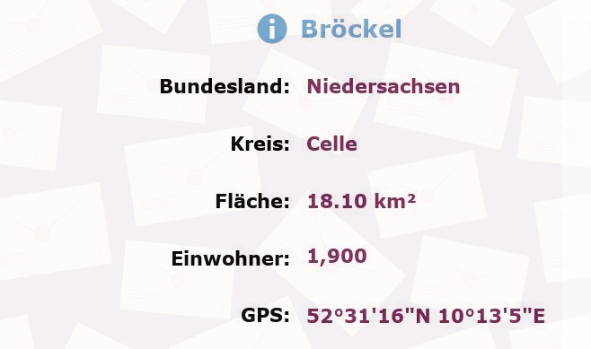 1 Postleitzahl in Bröckel, Niedersachsen