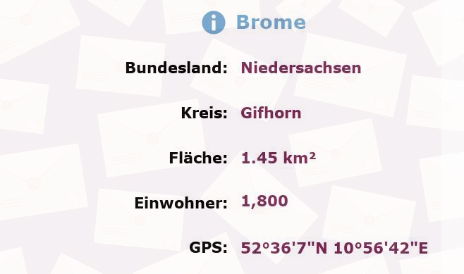 1 Postleitzahl in Brome, Niedersachsen