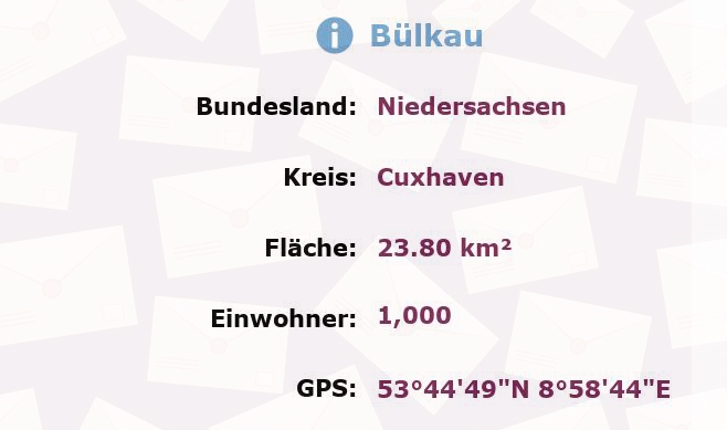 1 Postleitzahl in Bülkau, Niedersachsen