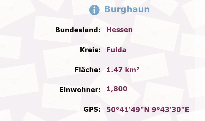 1 Postleitzahl in Burghaun, Hessen