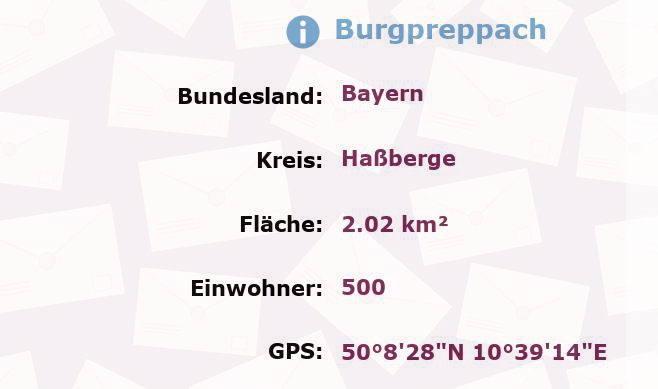 1 Postleitzahl in Burgpreppach, Bayern