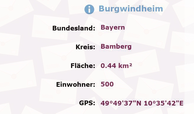 1 Postleitzahl in Burgwindheim, Bayern