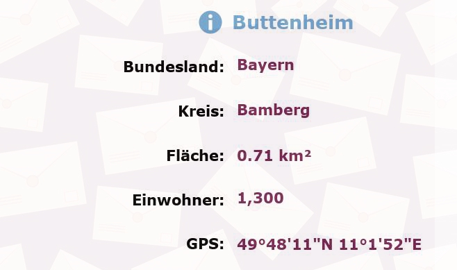 1 Postleitzahl in Buttenheim, Bayern